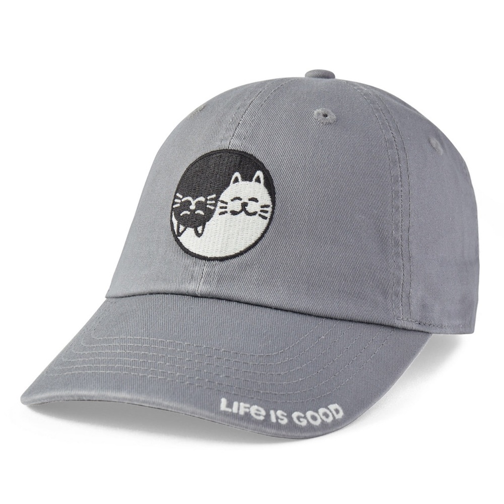 Life Is Good Gray Cat Design Hat